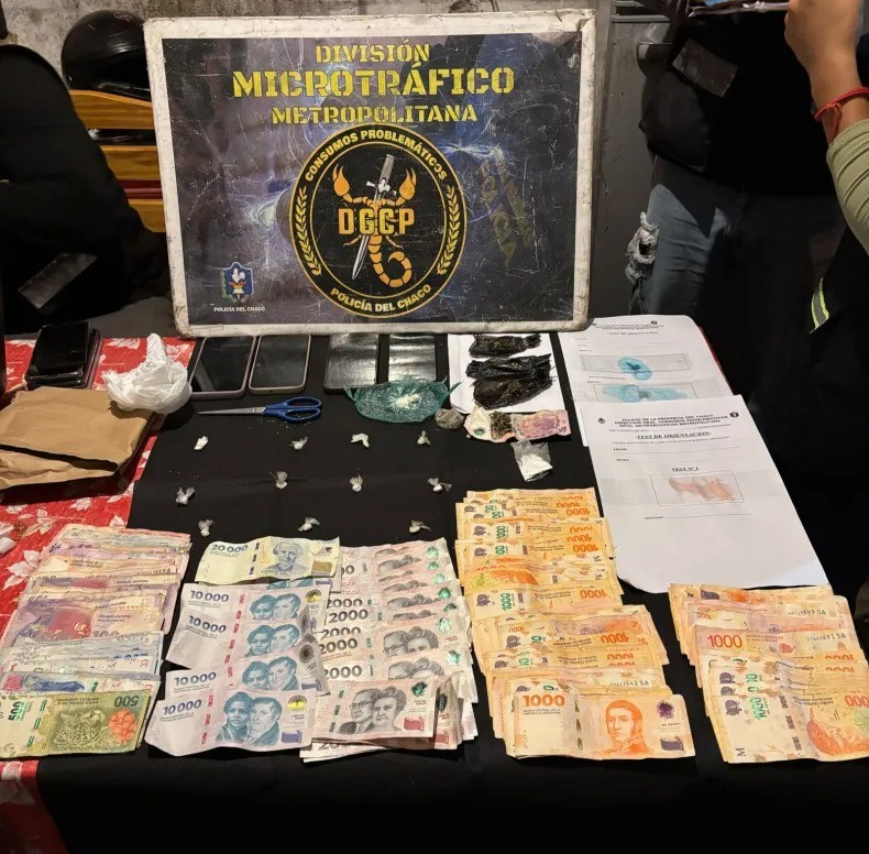 Allanamiento en Resistencia: secuestran drogas, dinero y detienen a dos personas