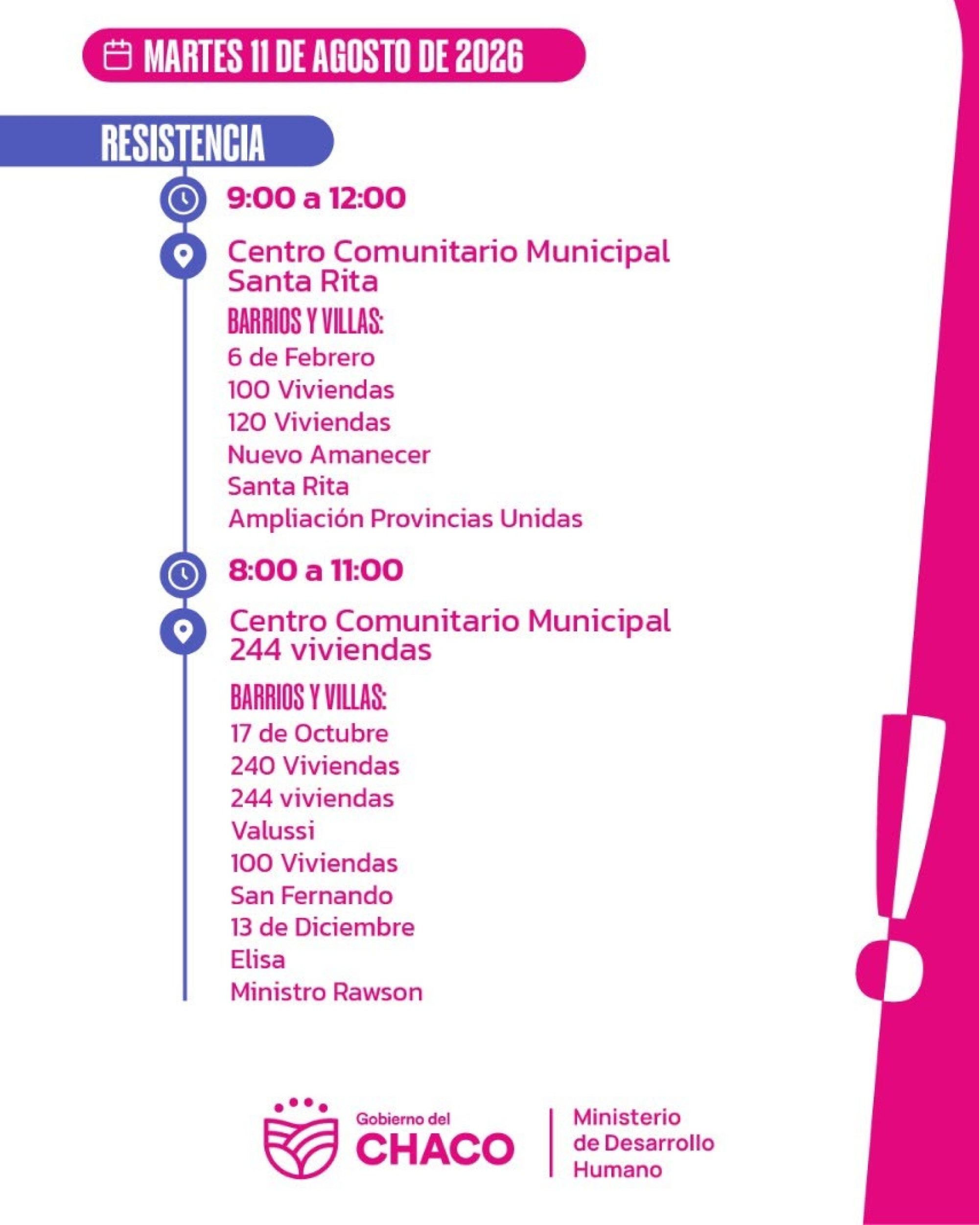 DESARROLLO HUMANO INFORM&Oacute; LA ENTREGA DE M&Oacute;DULOS ALIMENTARIOS &Ntilde;ACHEC PARA ESTE MARTES EN RESISTENCIA